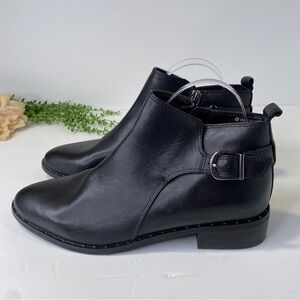 Blondo Black Tami Ankle Strap Studded Trim Zipper Ankle Boots Waterproof Size 9